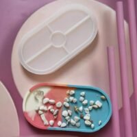 قالب كونكريت والريزين بيضوي الشكل