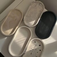 قالب كونكريت والريزين بيضوي الشكل