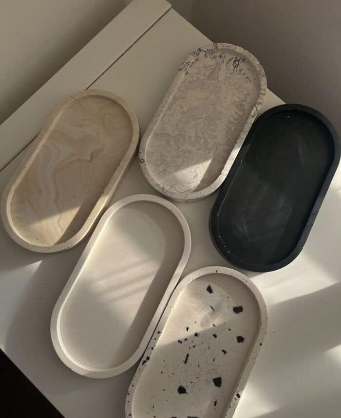 قالب كونكريت والريزين بيضوي الشكل