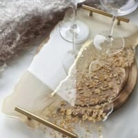 صينية رزين مستطيلة الشكل