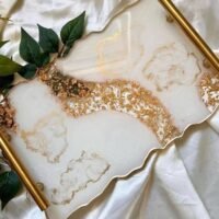 صينية رزين مستطيلة الشكل